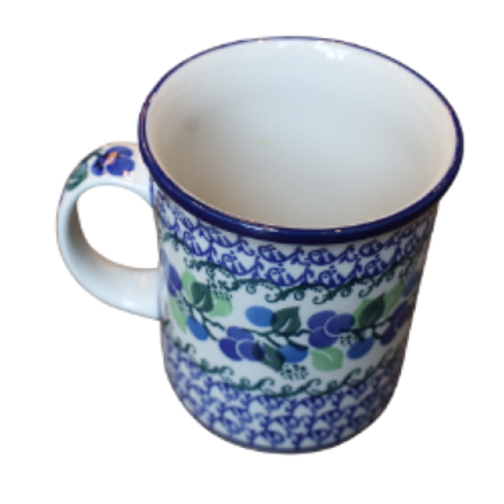Polish Pottery Polish Straight Mug 14oz, Berry Bunch | Polish Pottery