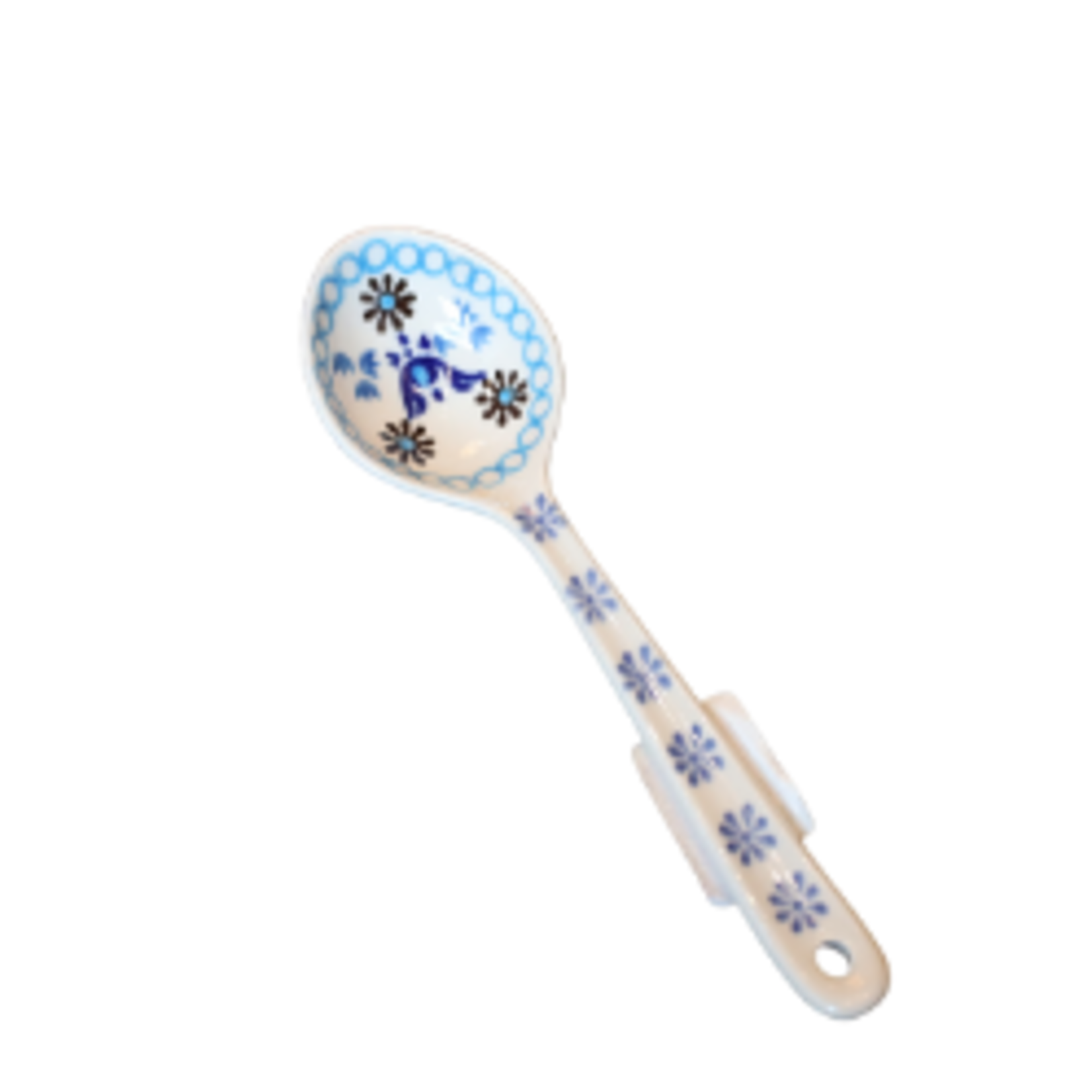 Polish Pottery Large Spoon, 3 Flower | Polish Pottery