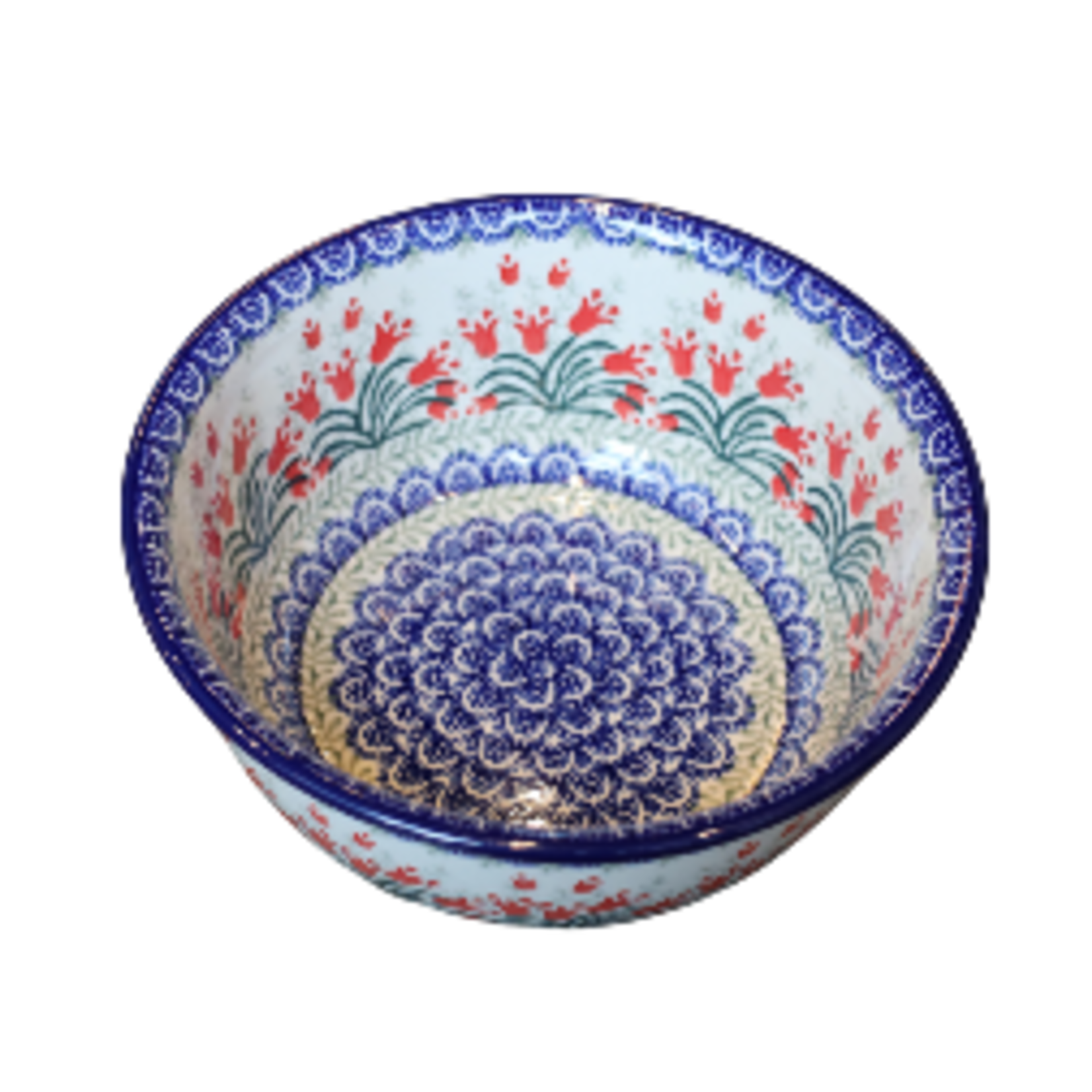Polish Pottery Polish Deep Bowl 7.75x3" | Polish Pottery