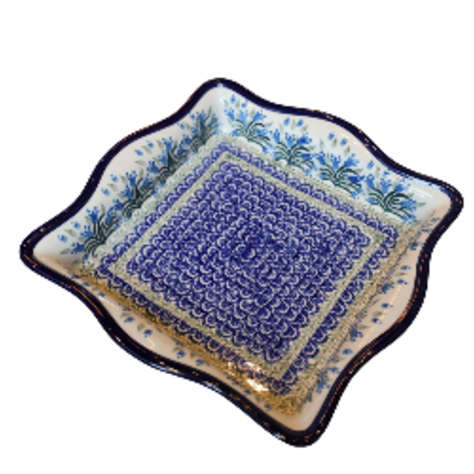 Polish Pottery Polish Fancy Square Baker | Polish Pottery