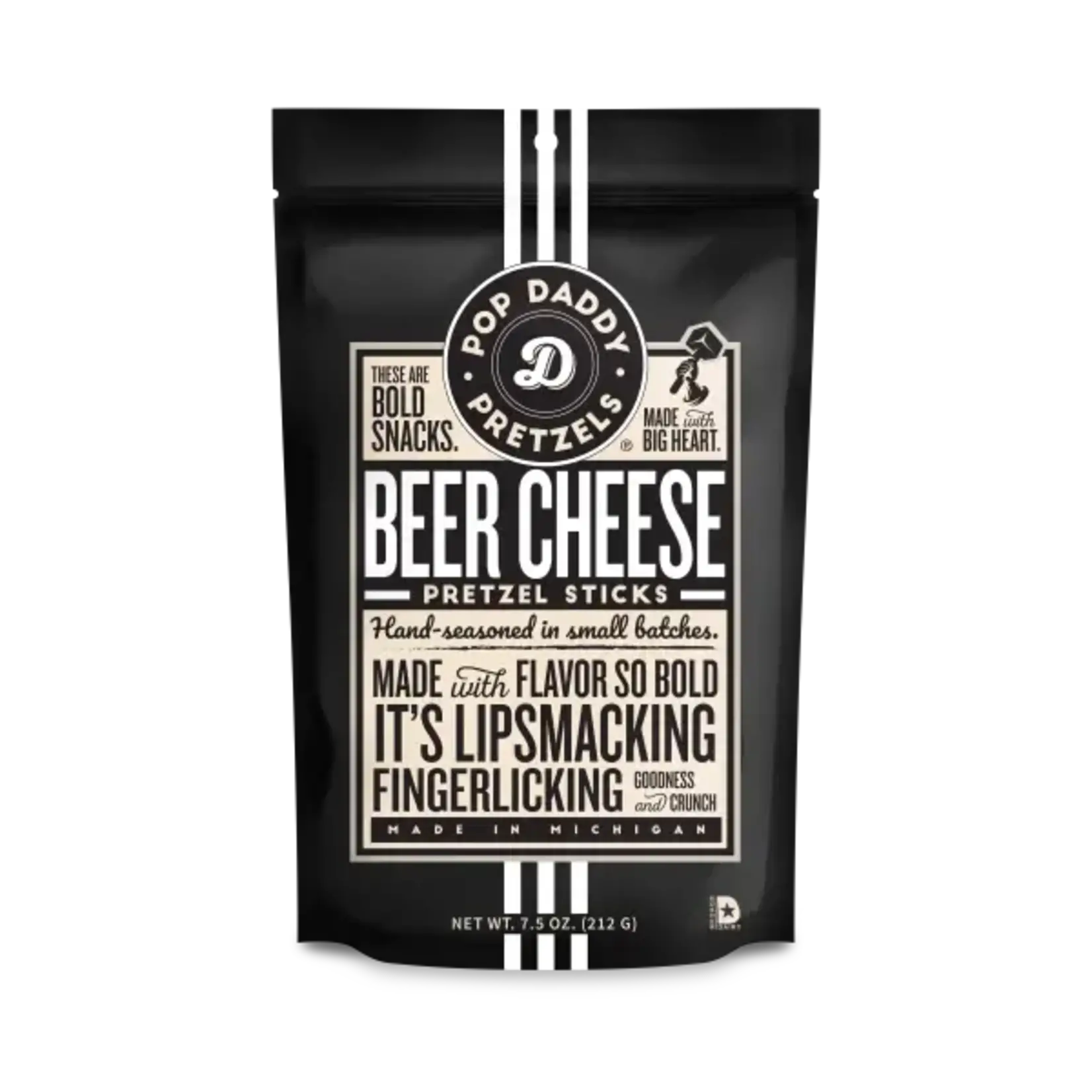 Pop Daddy Snacks Pop Daddy – Beer Cheese Seasoned Pretzels 7.5oz