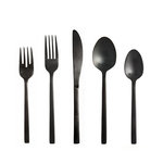 Fortessa. Arezzo Brushed Black 5pc Place Setting