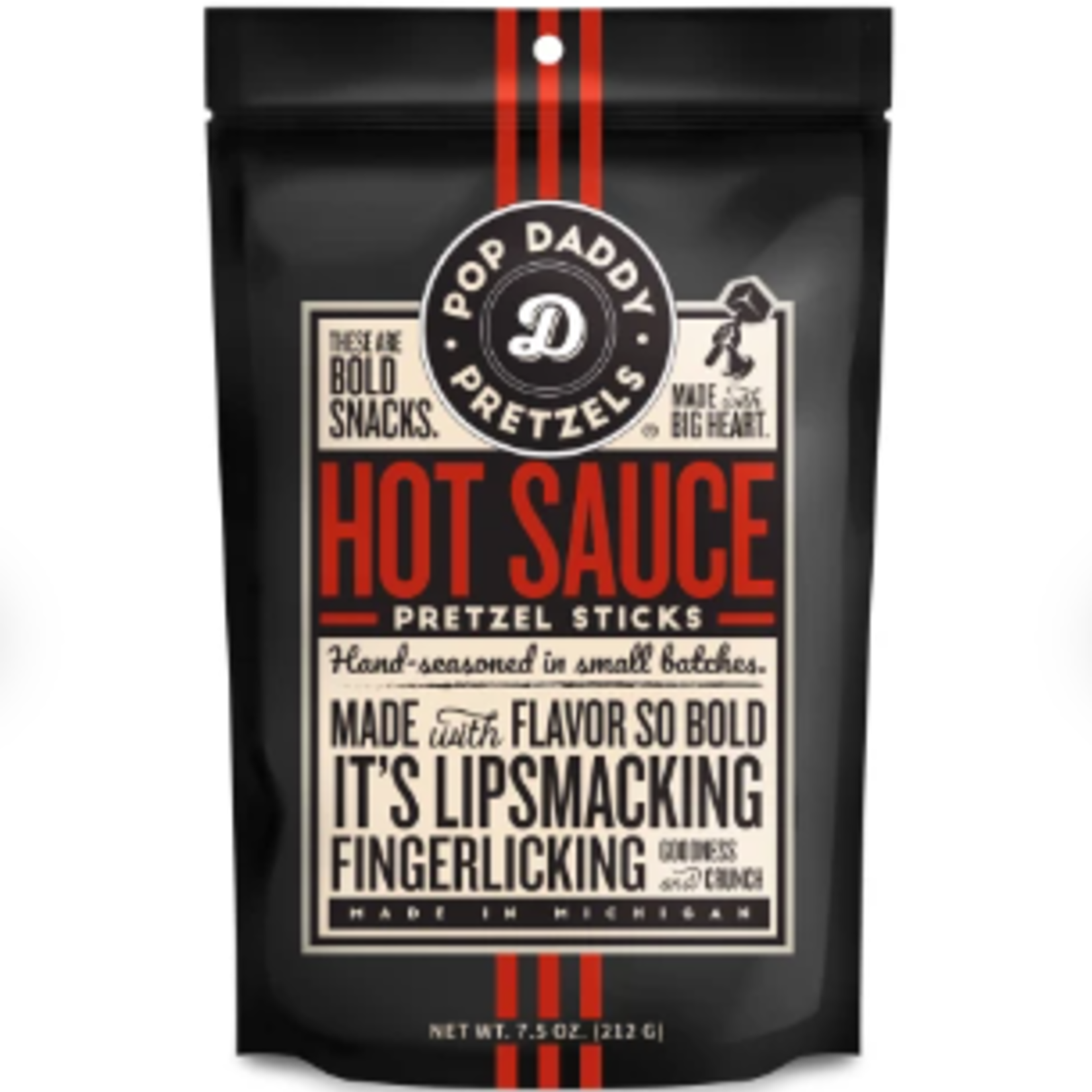 Pop Daddy Snacks Hot Sauce Pretzels 7.5oz | Pop Daddy Snacks