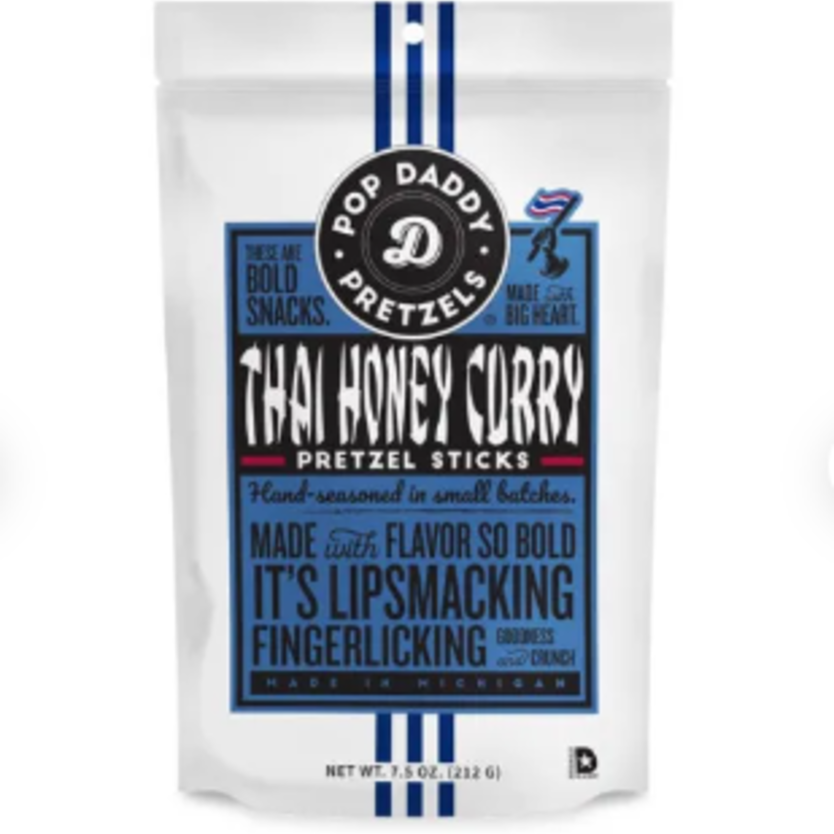Pop Daddy Snacks Pop Daddy – Thai Honey Curry Seasoned Pretzels 7.5oz