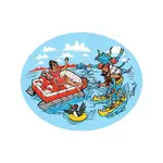 Adam Turman Artwork Pontoon Daze Sticker