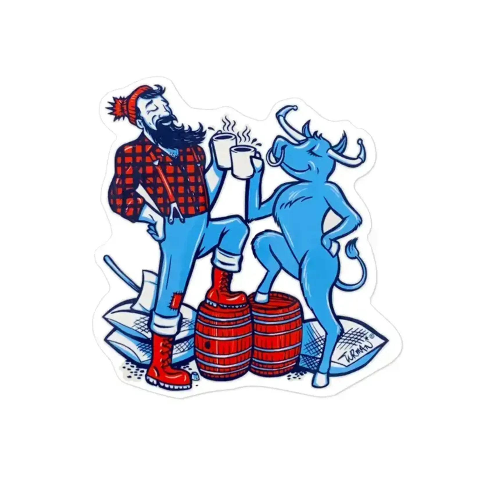 Adam Turman Artwork Cheers! Coffee Sticker | Adam Turman Artwork