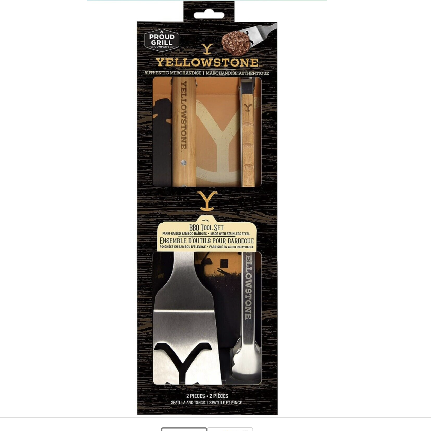 Proud Grill Yellowstone BBQ Tool Set 2pc