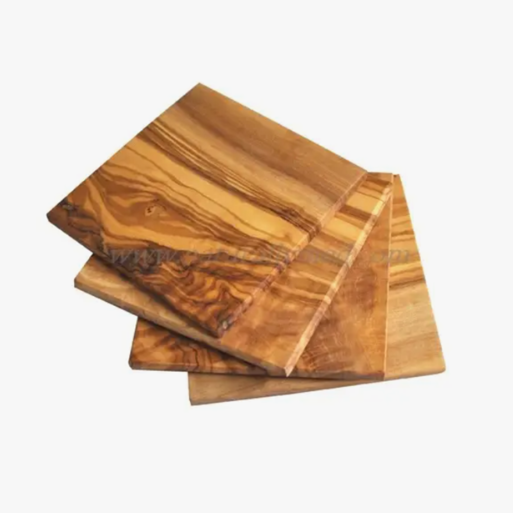 Naturally Med Olive Wood Square Coaster Set/4