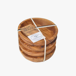 Naturally Med Olive Wood Dipping Bowl Gift Set/4