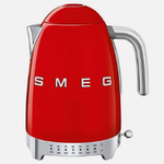 Smeg 7 Cup Variable Temp Kettle, Red | Smeg