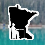 Minnesota Awesome Ice Fishing Minnesota Vinyl Sticker