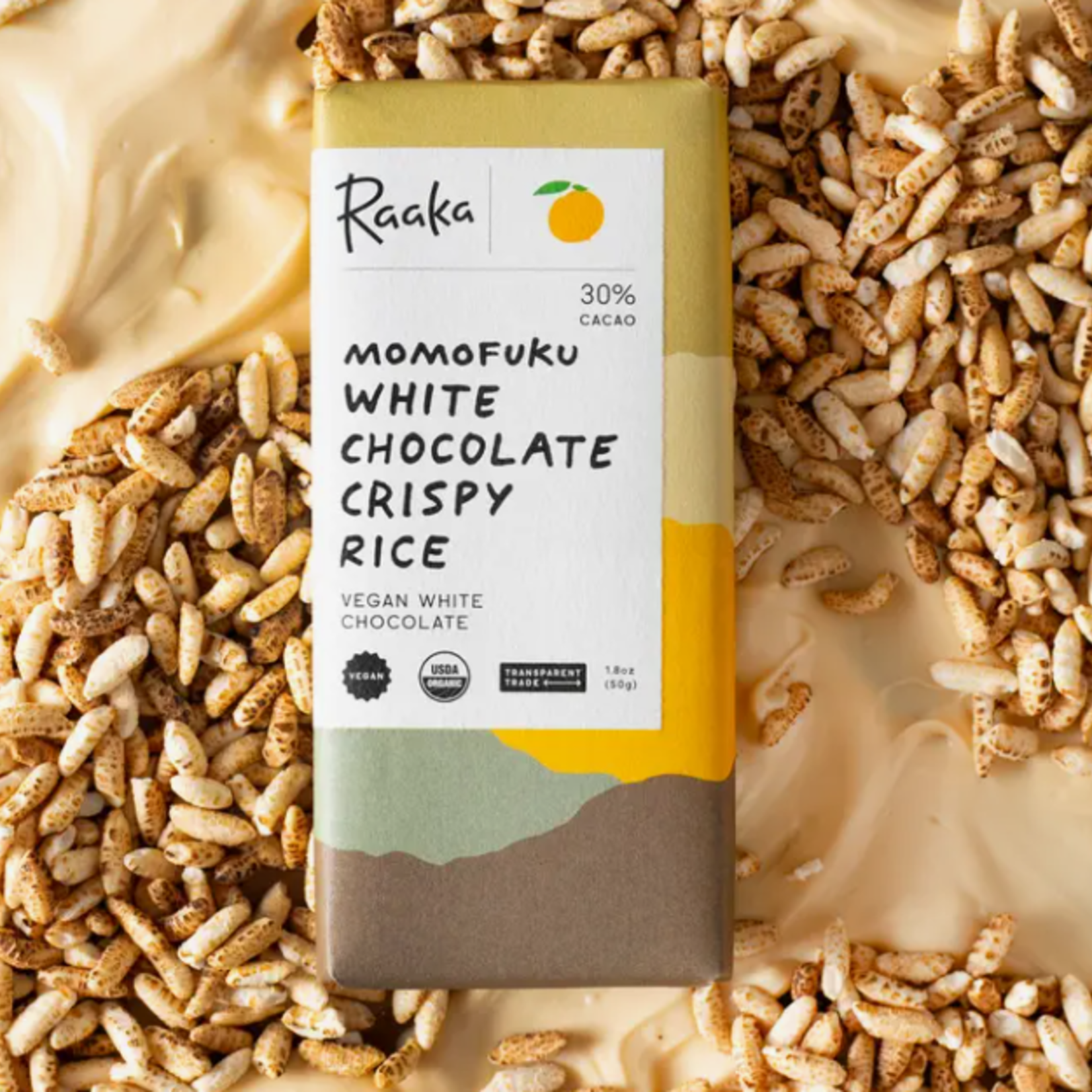 Momofuku Raaka x Momofuku  - White Chocolate Crispy Rice Chocolate Bar