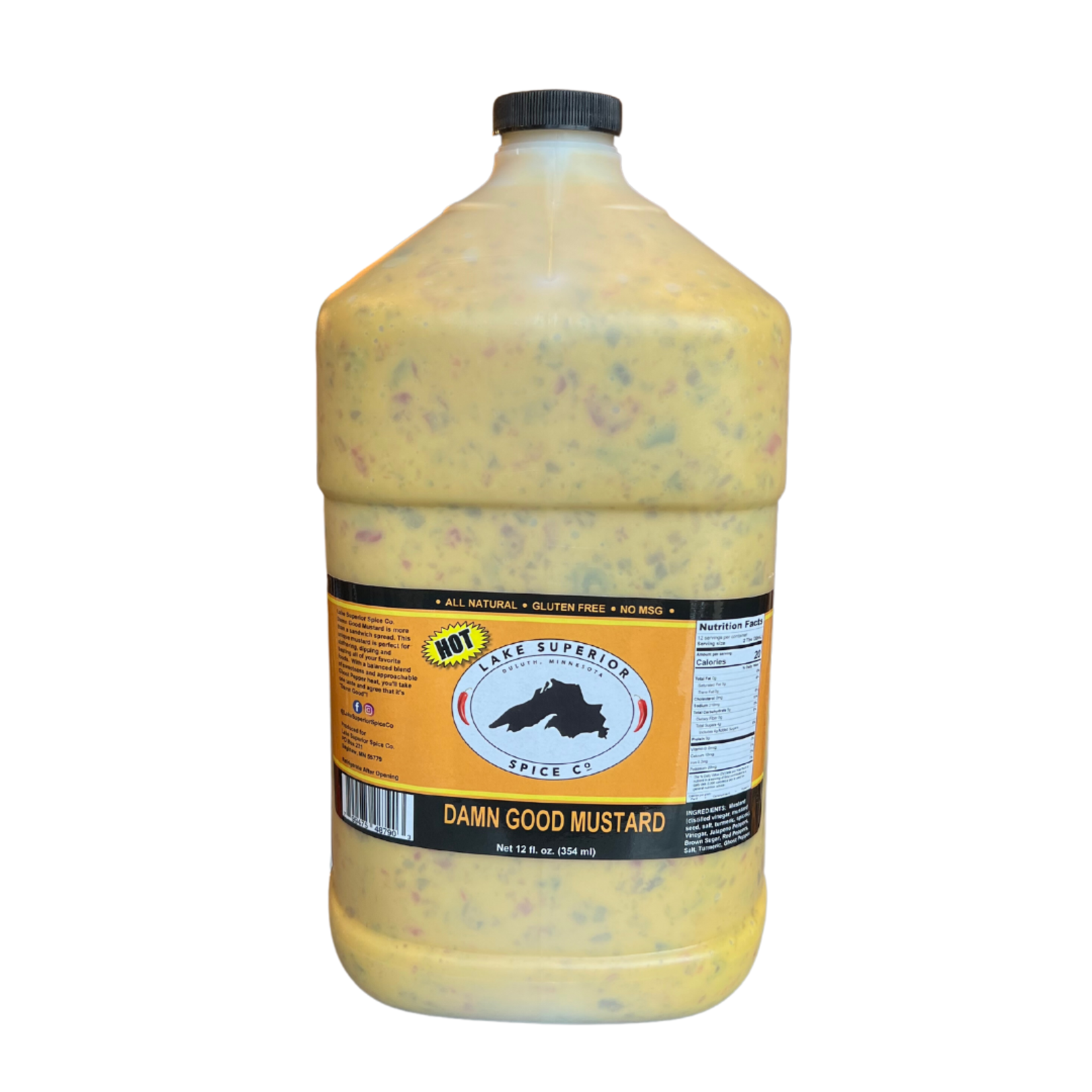 Lake Superior Spice Co Damn Good Mustard, Gallon Jug