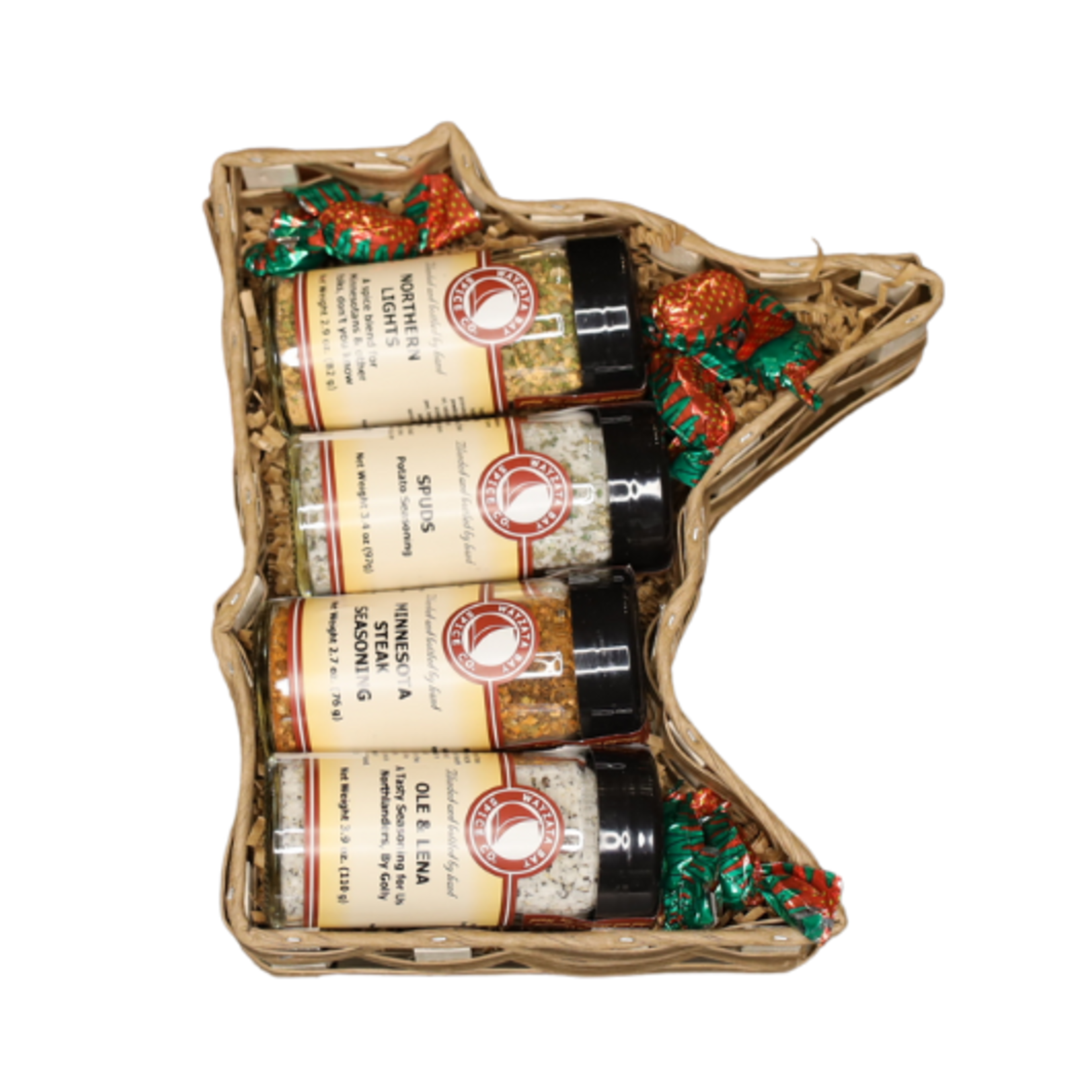 Minnesota Shaped Gift Basket, Wayzata Bay (10") | Duluth Kitchen Co
