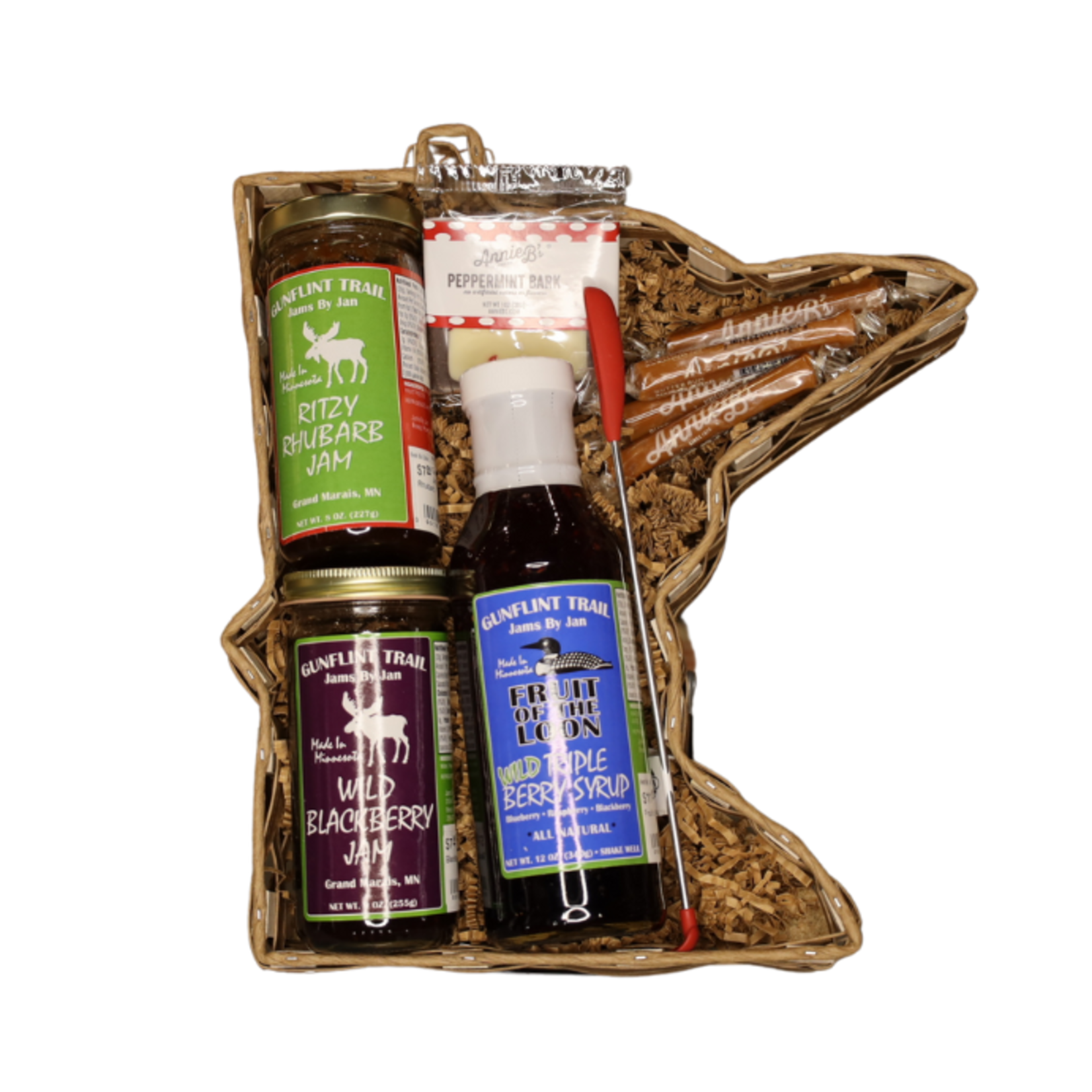 Medium MN Shaped Gift Basket, Jams by Jan (12") | Duluth Kitchen Co