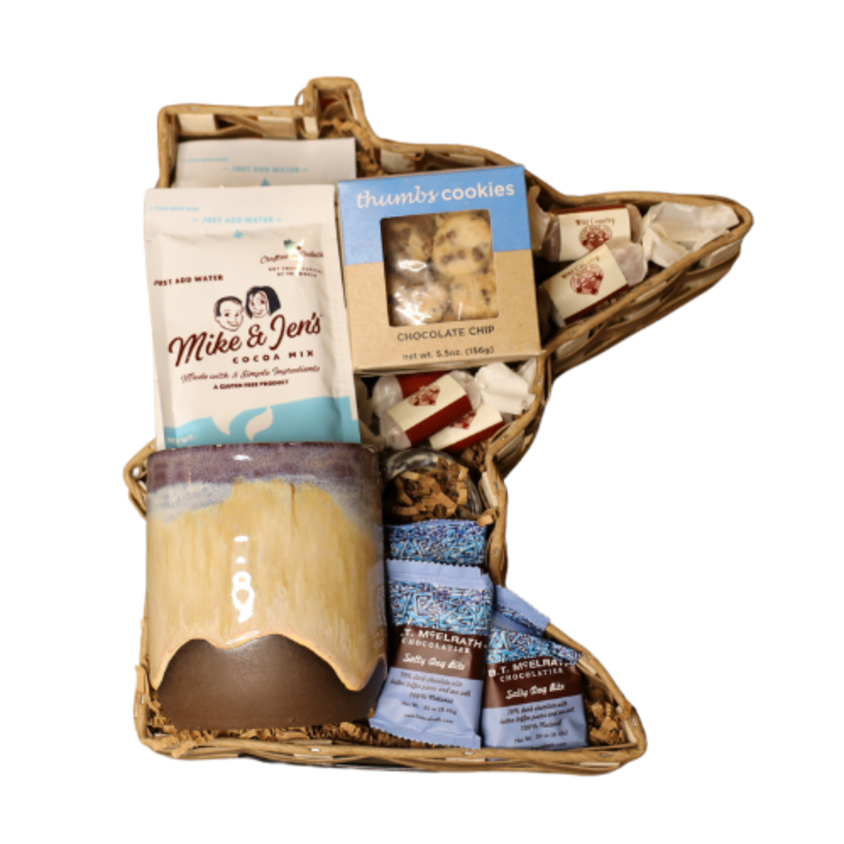 Medium MN Shaped Gift Basket, Mike & Jen's (12") | Duluth Kitchen Co