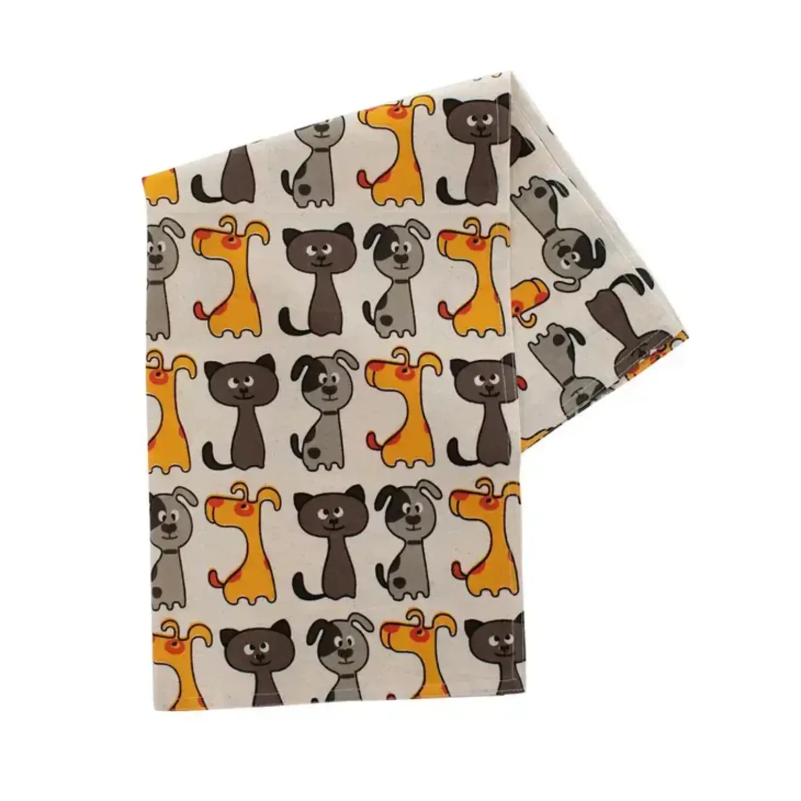 Ten Thousand Villages Handmade Cats & Dogs Tea Towel | Ten Thousand Villages