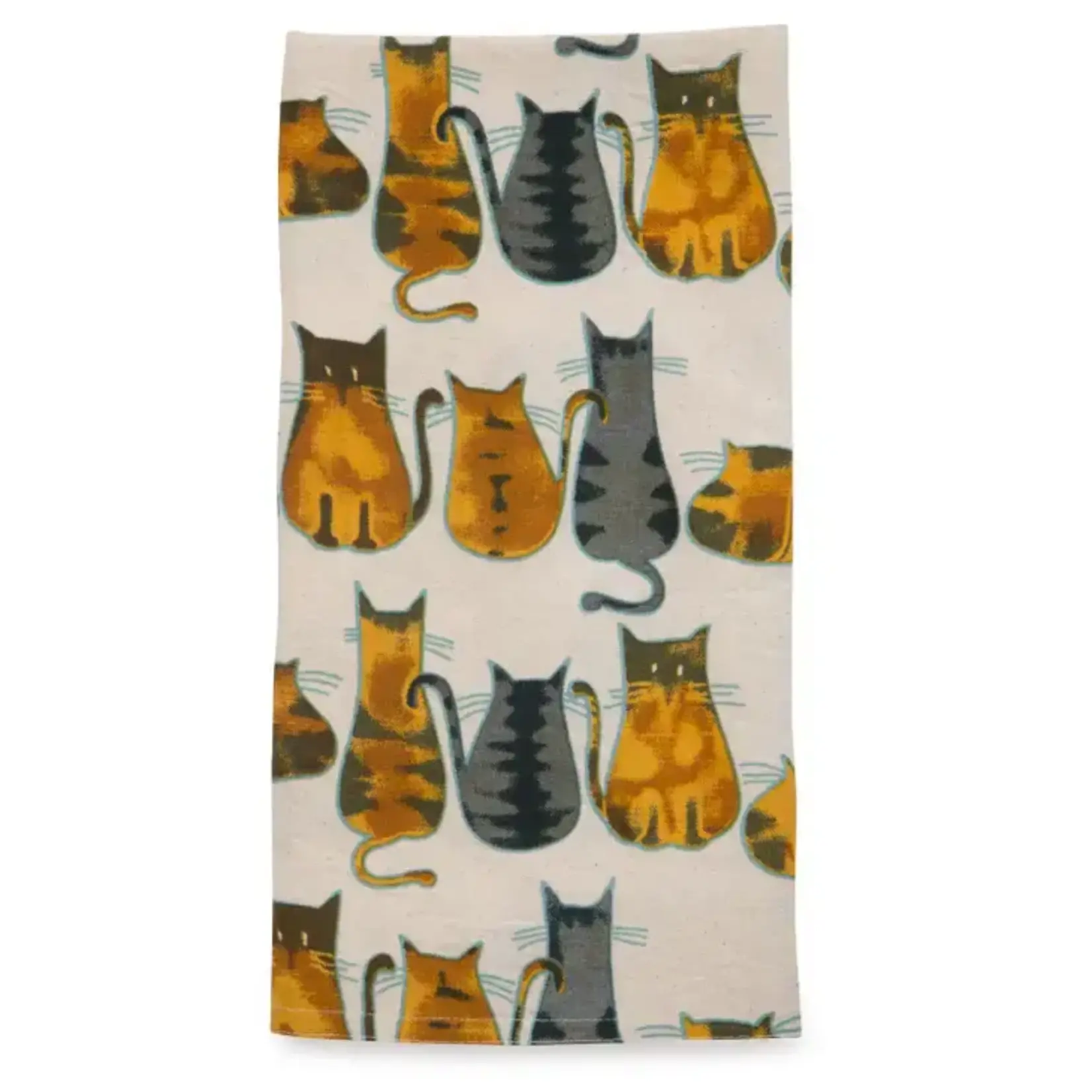 Ten Thousand Villages Cats About It Tea Towel