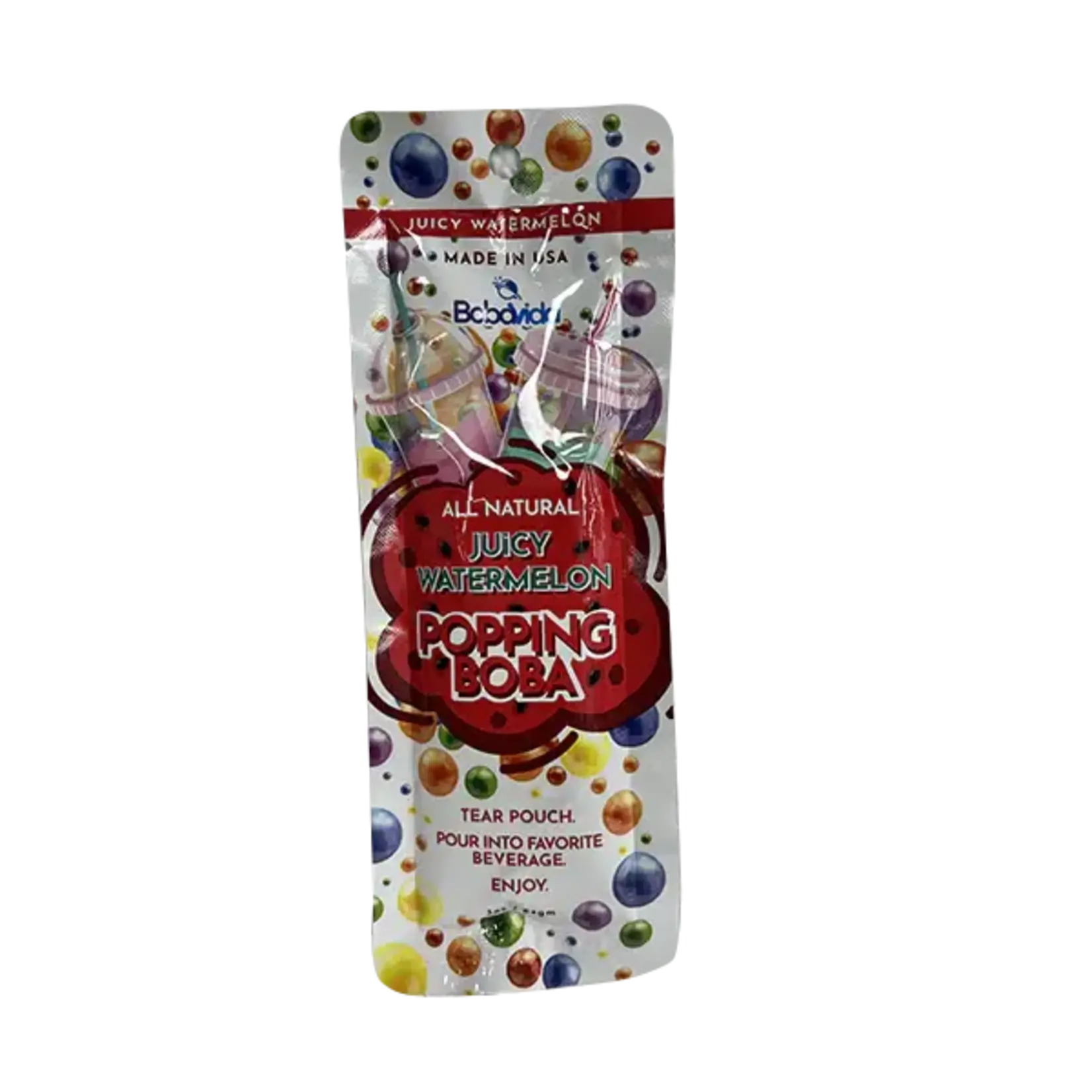 Grandpa Joes Popping Boba Single Serve - Watermelon