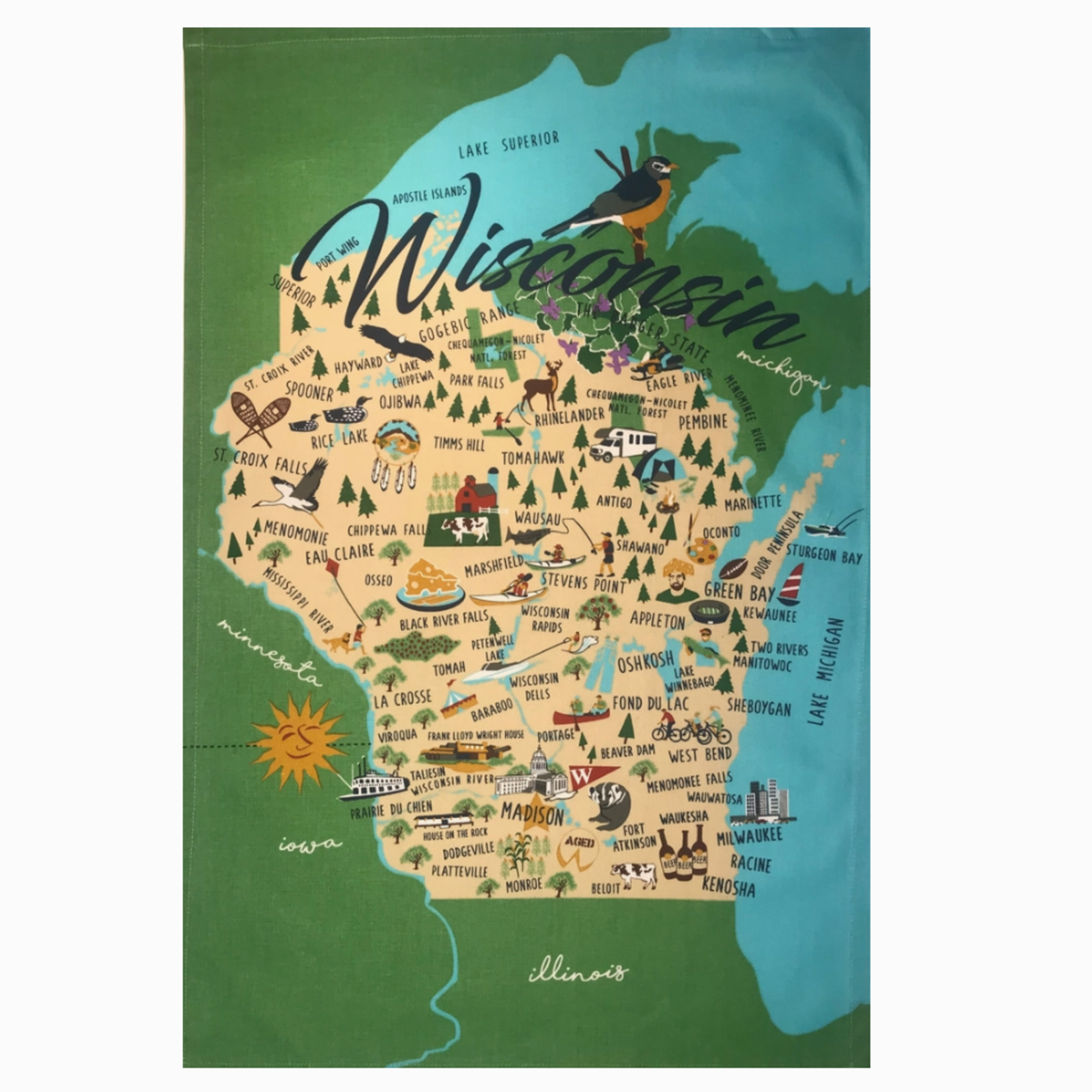 Galleyware Wisconsin Swedish Towel