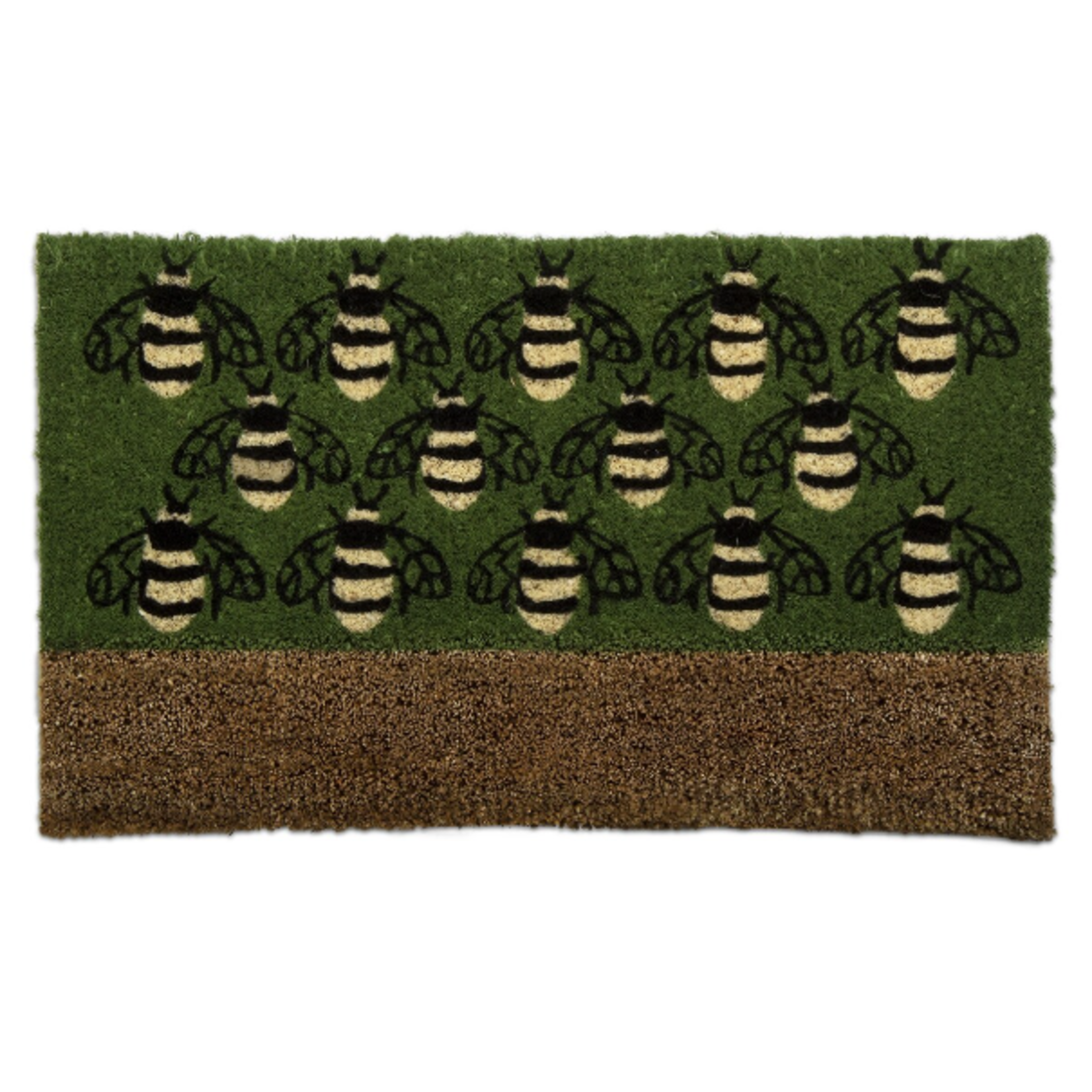 Tag Green Multi BUSY BEES BOOT SCRAPE COIR MAT
