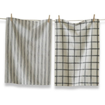 Tag Dishtowel S/2 - Check & Stripe | Tag