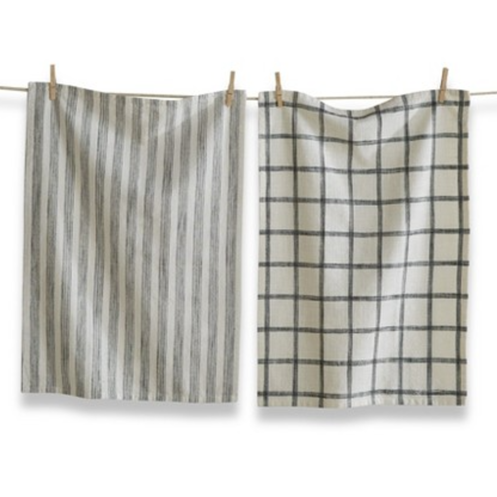 Tag Dishtowel S/2 - Check & Stripe | Tag