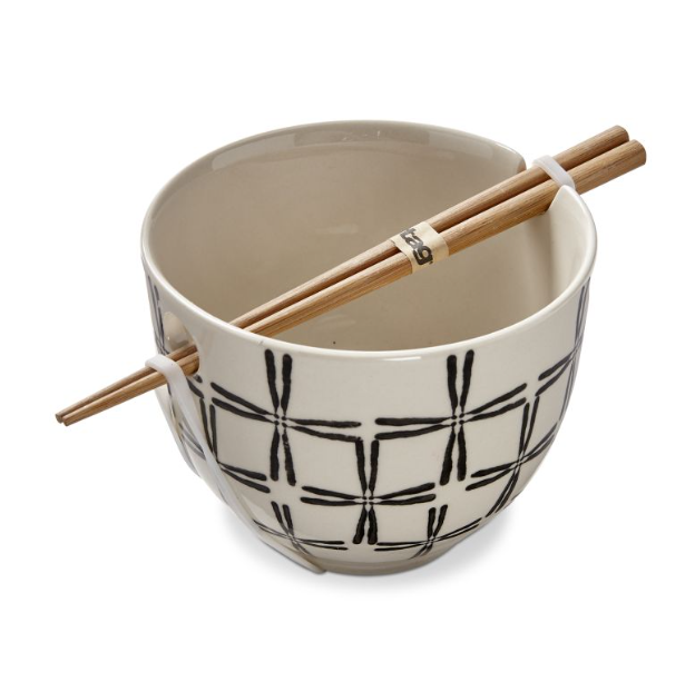 Tag Noodle Bowl w/ Chopsticks Hashi Duluth Kitchen Co