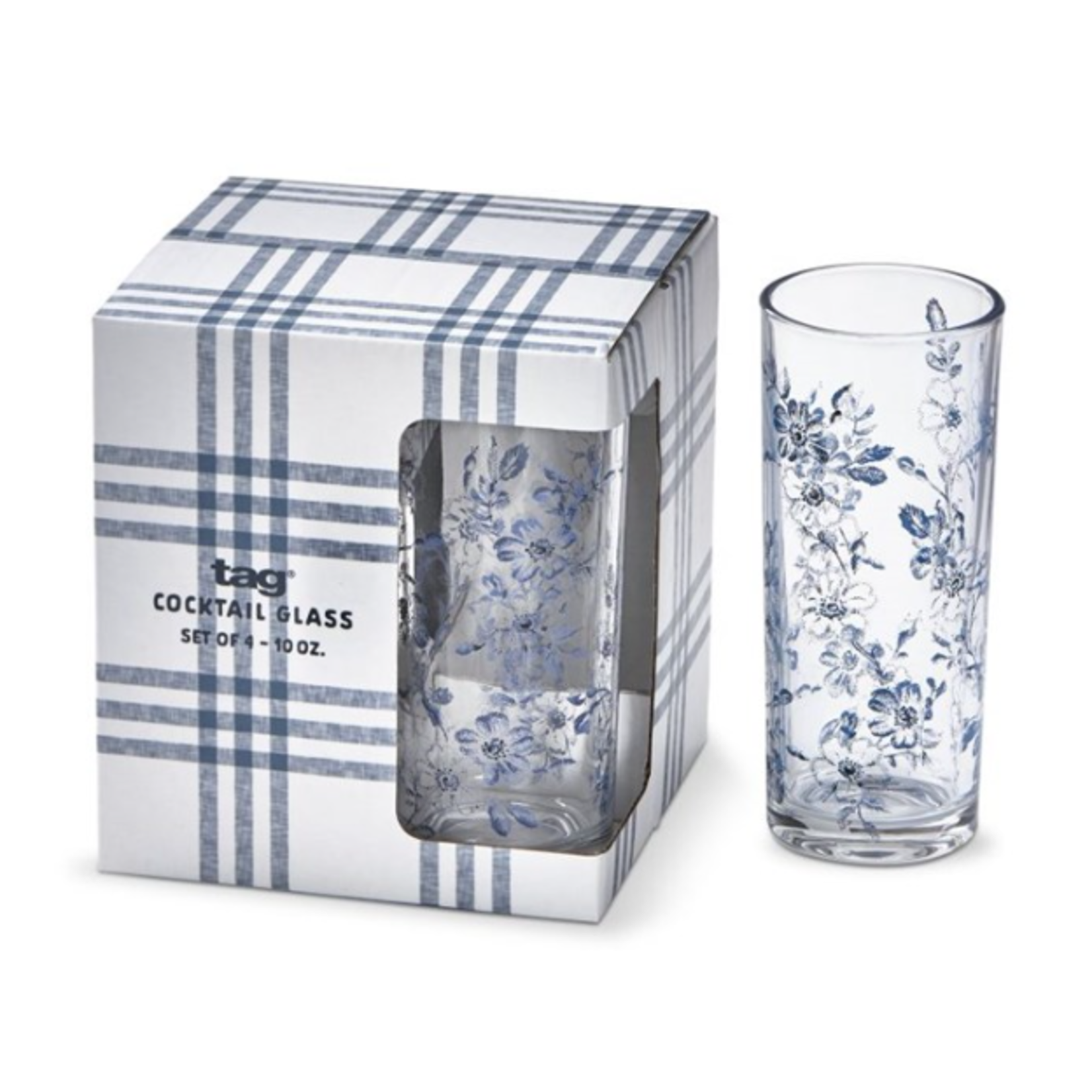 Tag Drink Glass S/4 - Cottage Floral | Tag