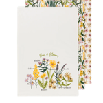 Dishtowel Set/3, Floursack - Bees & Blossoms