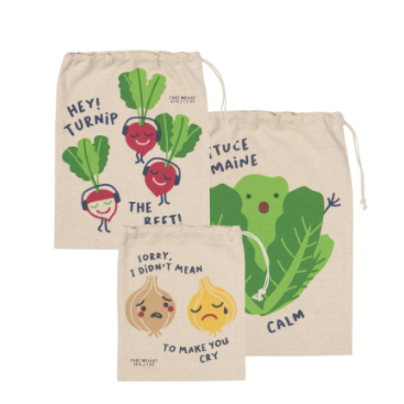 Now Designs Produce Bag Set/3 - Funny Food