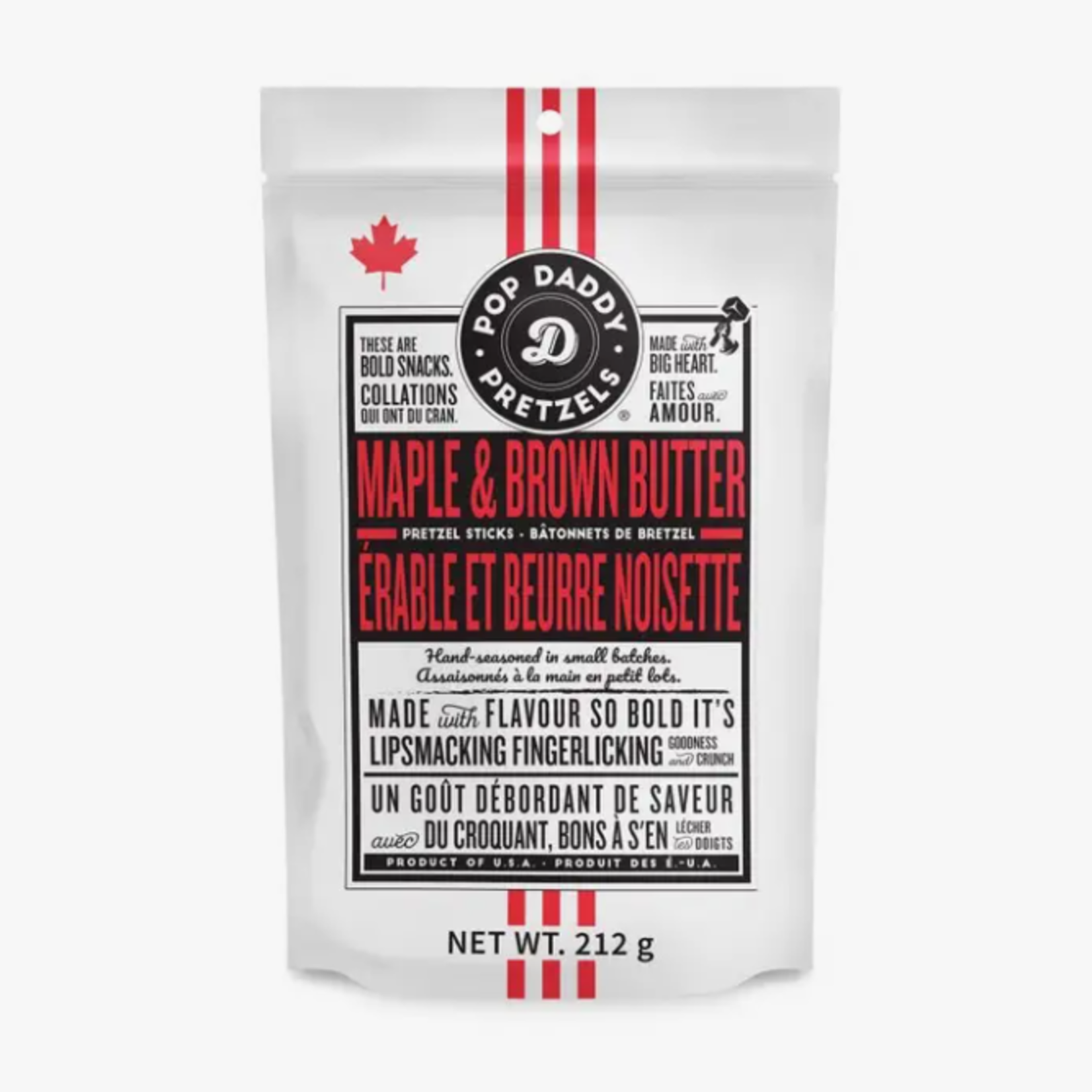Pop Daddy Snacks Maple & Brown Butter Pretzels 7.5oz | Pop Daddy Snacks