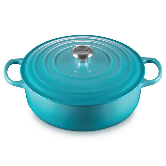 Le Creuset Promo Signature Round Wide Oven 6.75Qt Caribbean Duluth