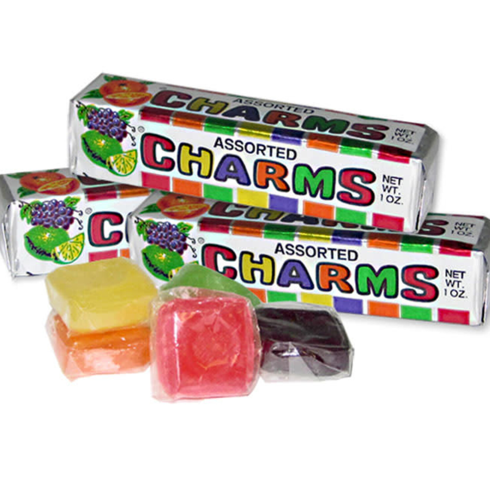 Redstone Candy CHARMS HARD CANDY ROLL IN DISPLAY