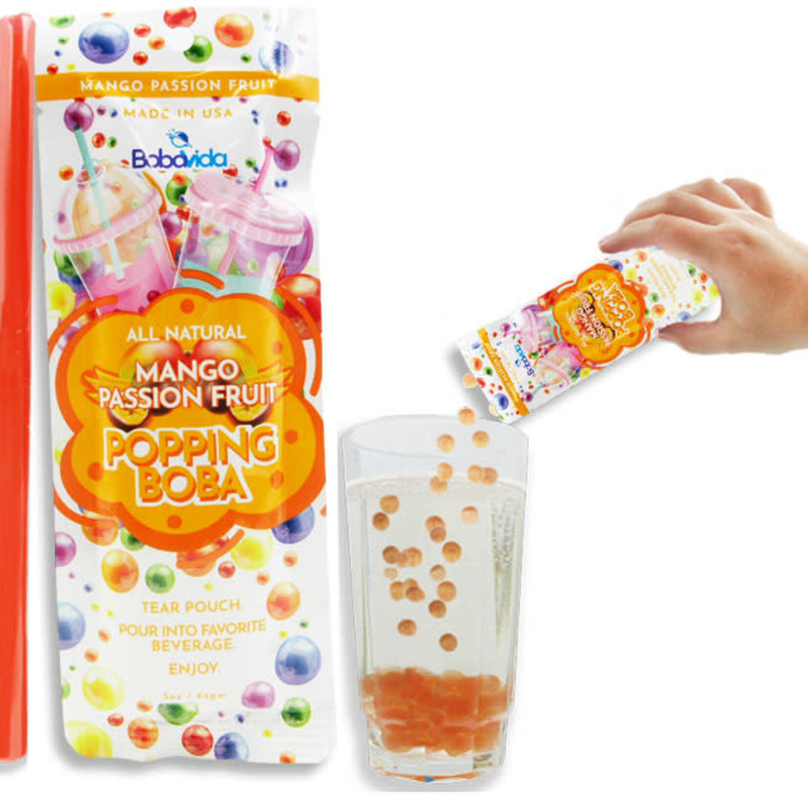 Popping Boba Single Serve - Mango Passion Fruit