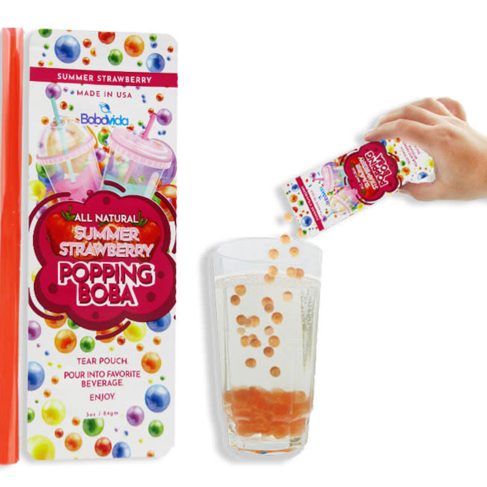 Popping Boba Single Serve - All-Natural Strawberry