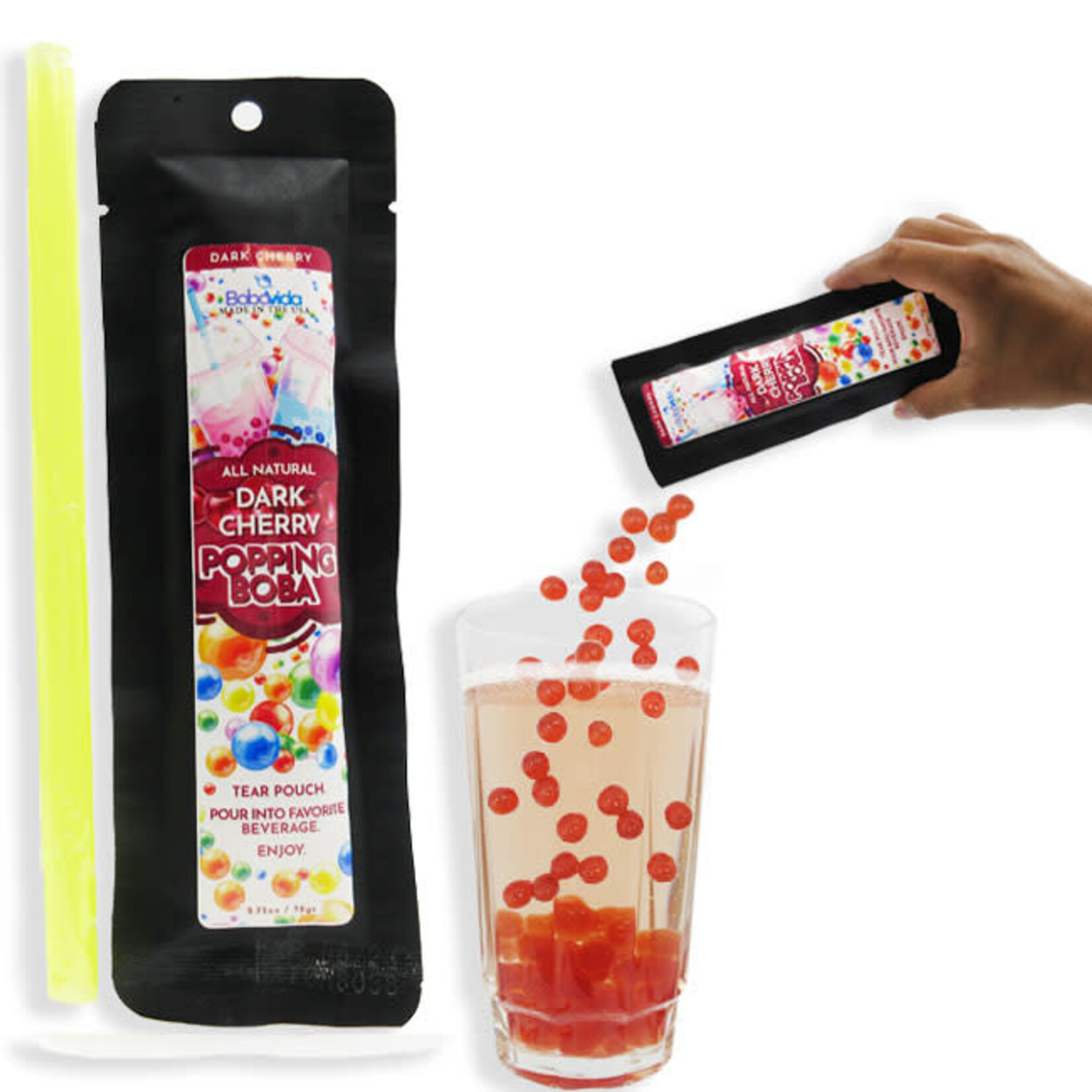 Popping Boba Single Serve - All-Natural Dark Cherry
