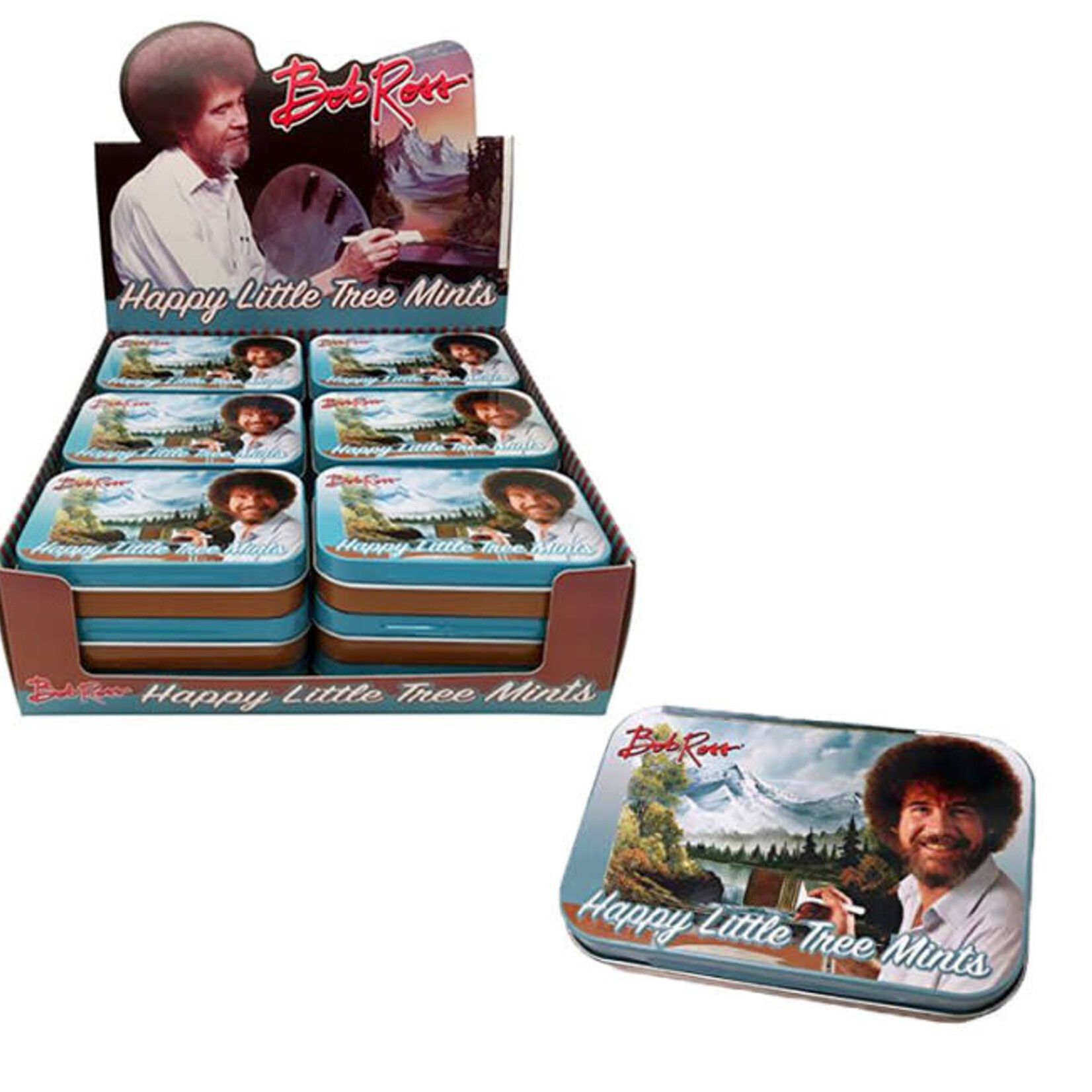 BOB ROSS HAPPY LITTLE TREE TIN W/ MINTS
