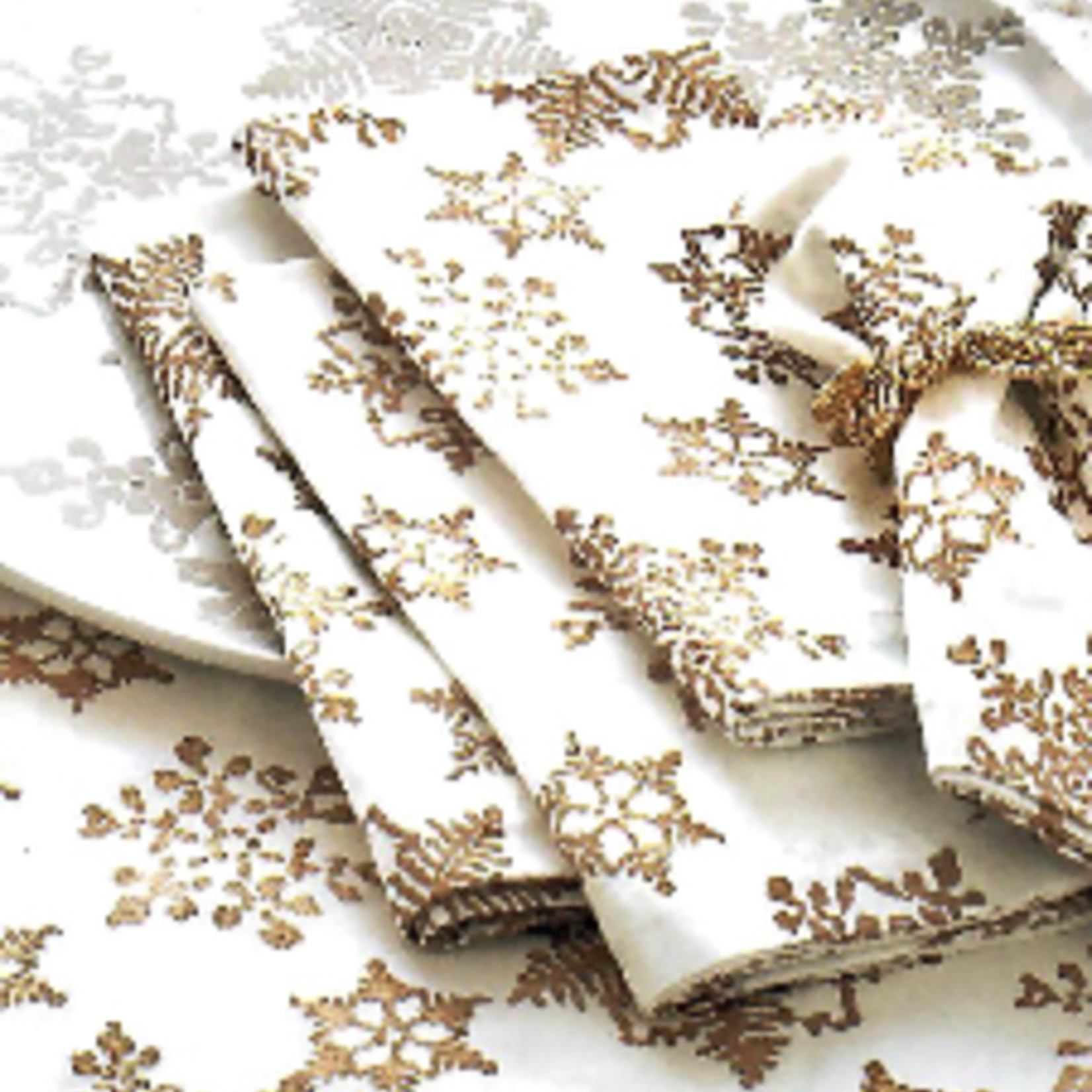 Tag Napkin Set/4 - Snowflake White Multi | Tag