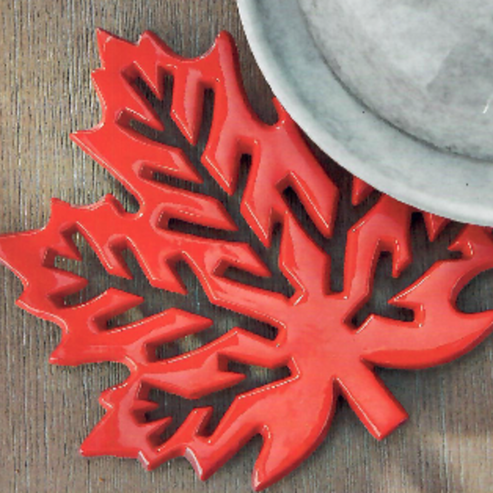 Tag Trivet Maple Leaf Orange Duluth Kitchen Co
