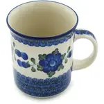 European Design Imports Inc. Polish Straight Mug 8oz, Blue Flower