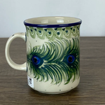 Polish Pottery Polish Straight Mug 8oz, Peacock | Polish Pottery