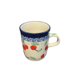 Polish Pottery Cappuccino Cup 4oz, Cherries | Polish Pottery