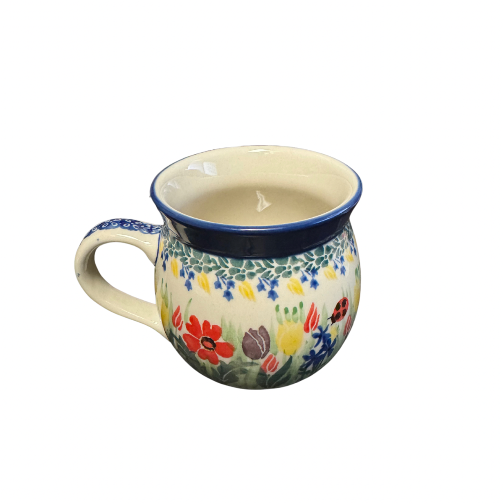 Polish Pottery Bubble Mug 12 oz UNIKAT, Spring | Polish Pottery
