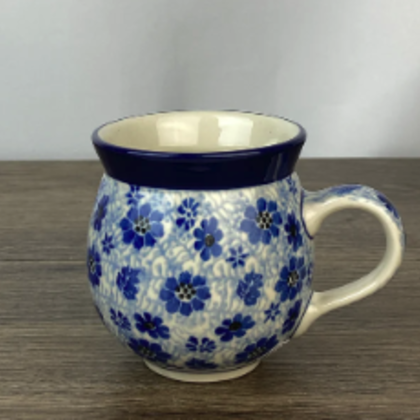European Design Imports Inc. Polish Pottery Bubble Mug 12 oz, Dragonfly