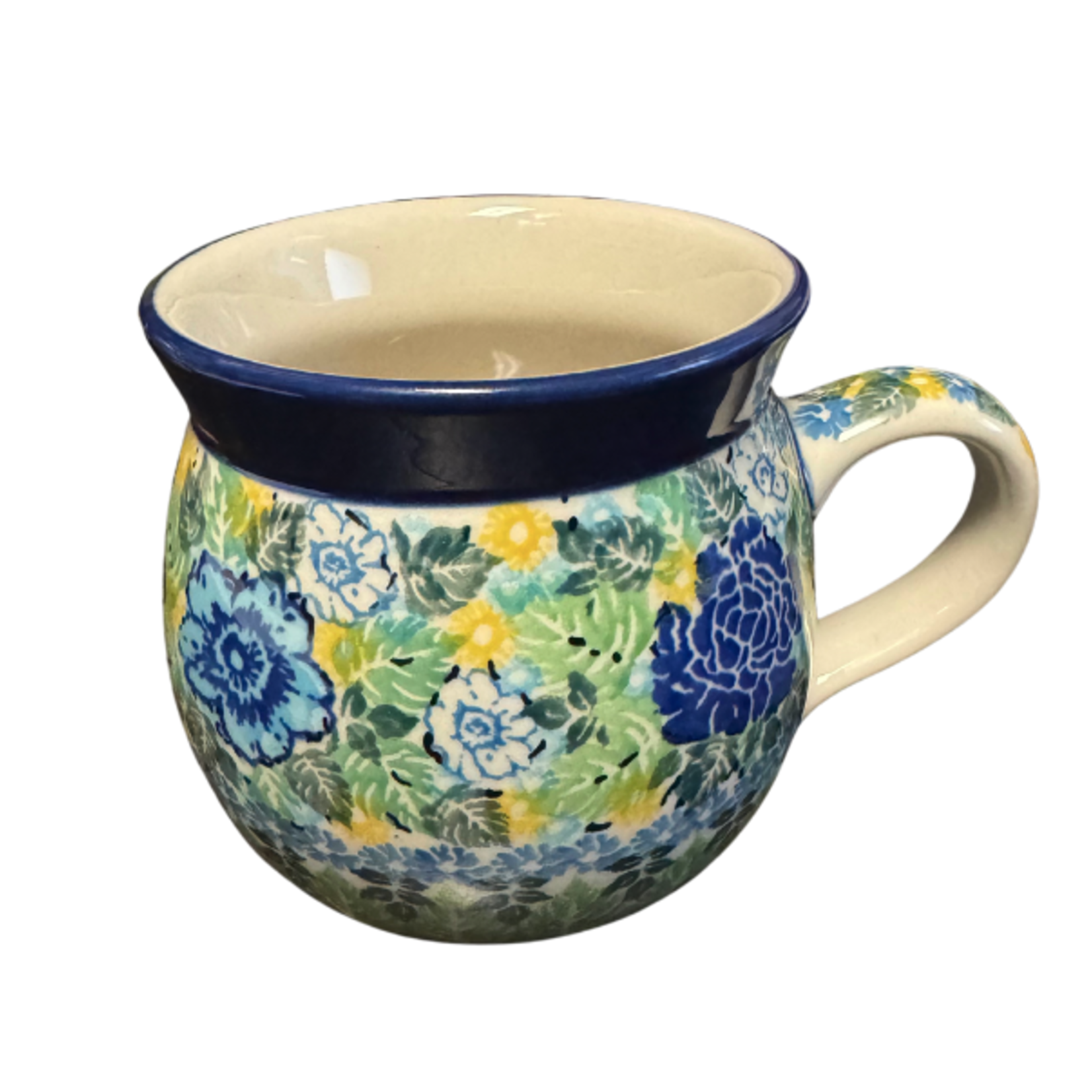 Polish Pottery Bubble Mug 12 oz UNIKAT, Garden | Polish Pottery