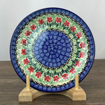 Polish Pottery Dessert Plate, Red Flowers | Polish Pottery