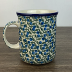 Polish Pottery Polish Straight Mug 14oz, Small Berries | Polish Pottery