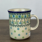 Polish Pottery Polish Straight Mug 14oz, Blue Green | Polish Pottery
