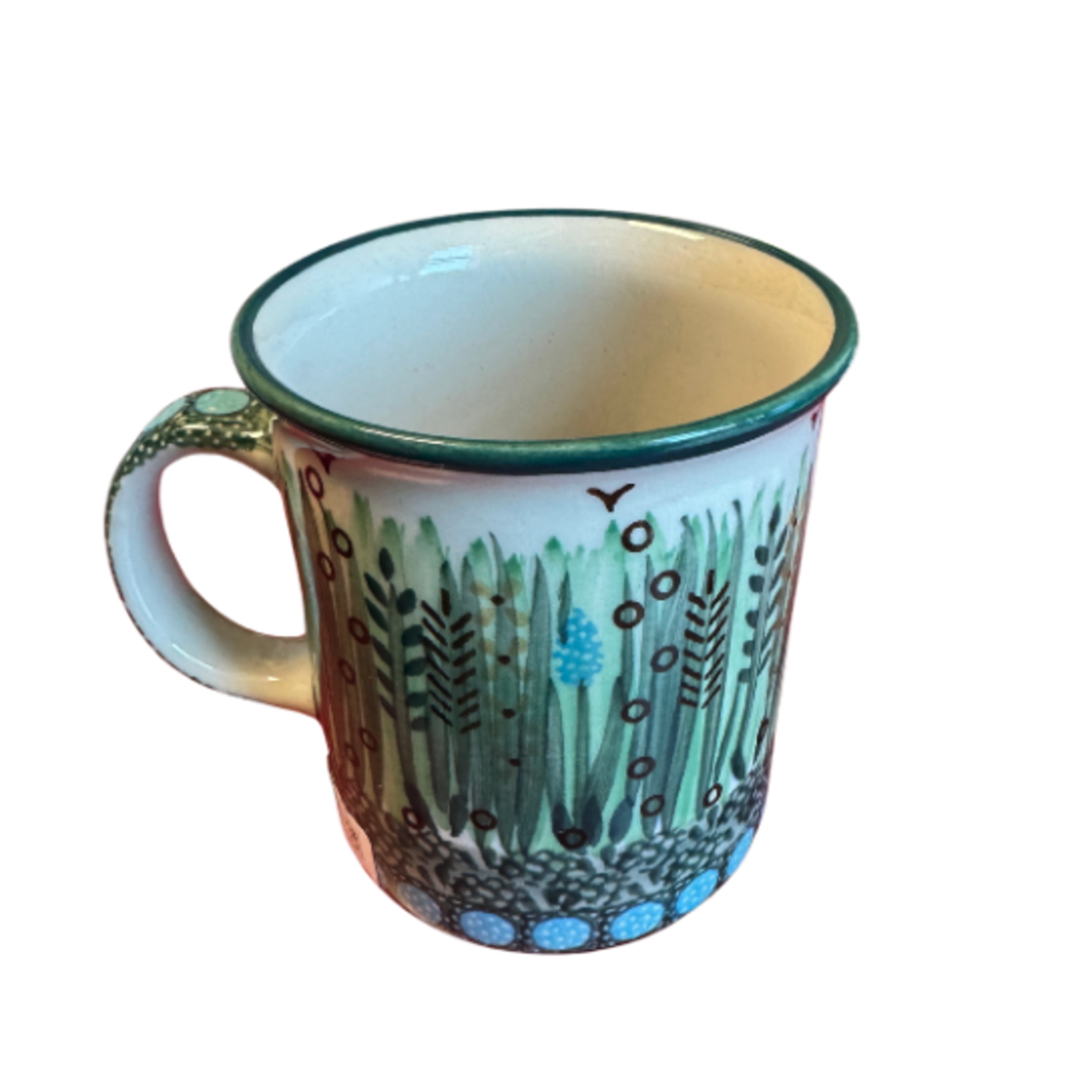 Polish Pottery Polish Straight Mug 8oz UNIKAT, Summer at the Farm | Polish Pottery